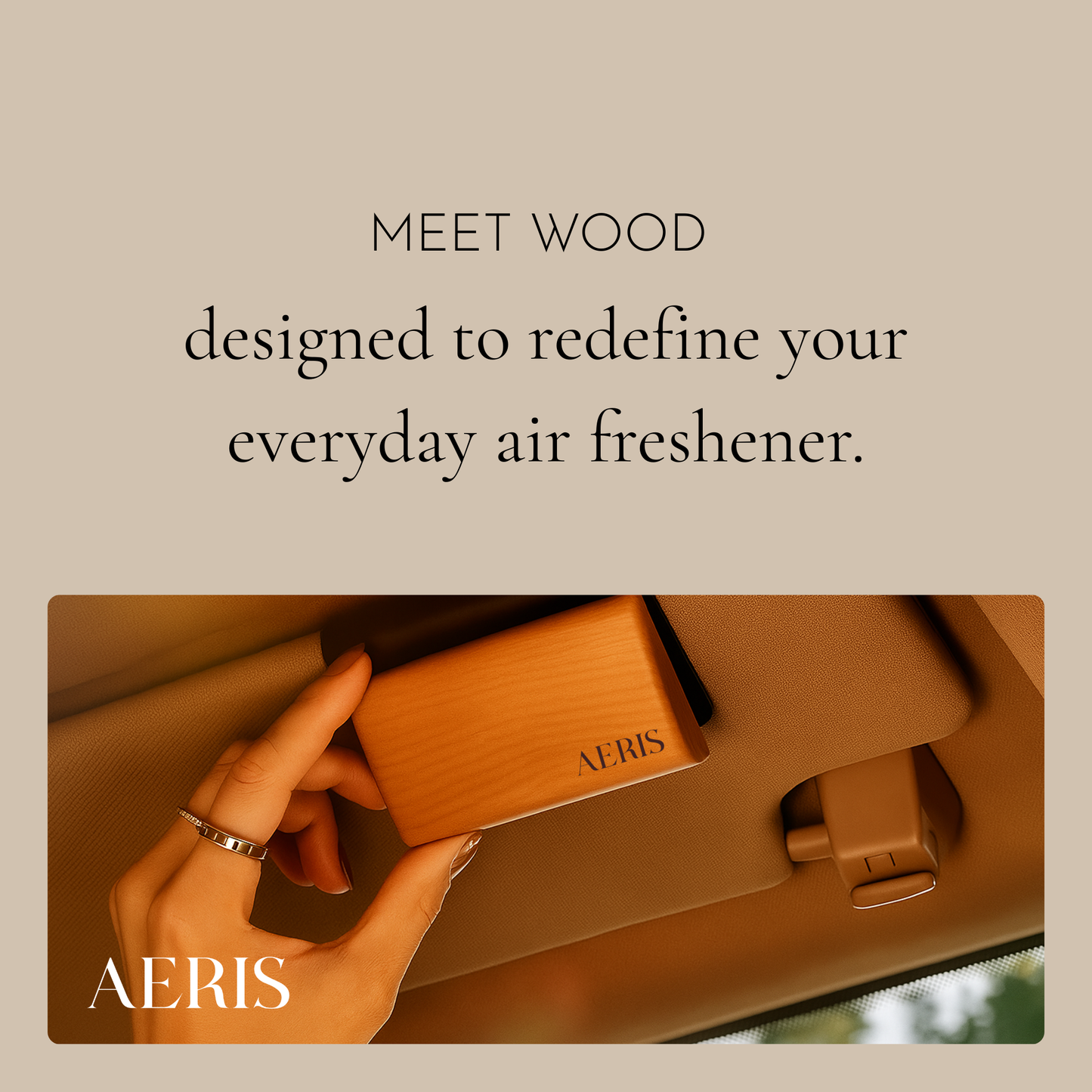 AERIS Wood Car Air Freshener – Scented Wood Chip Refill (Refill Only)