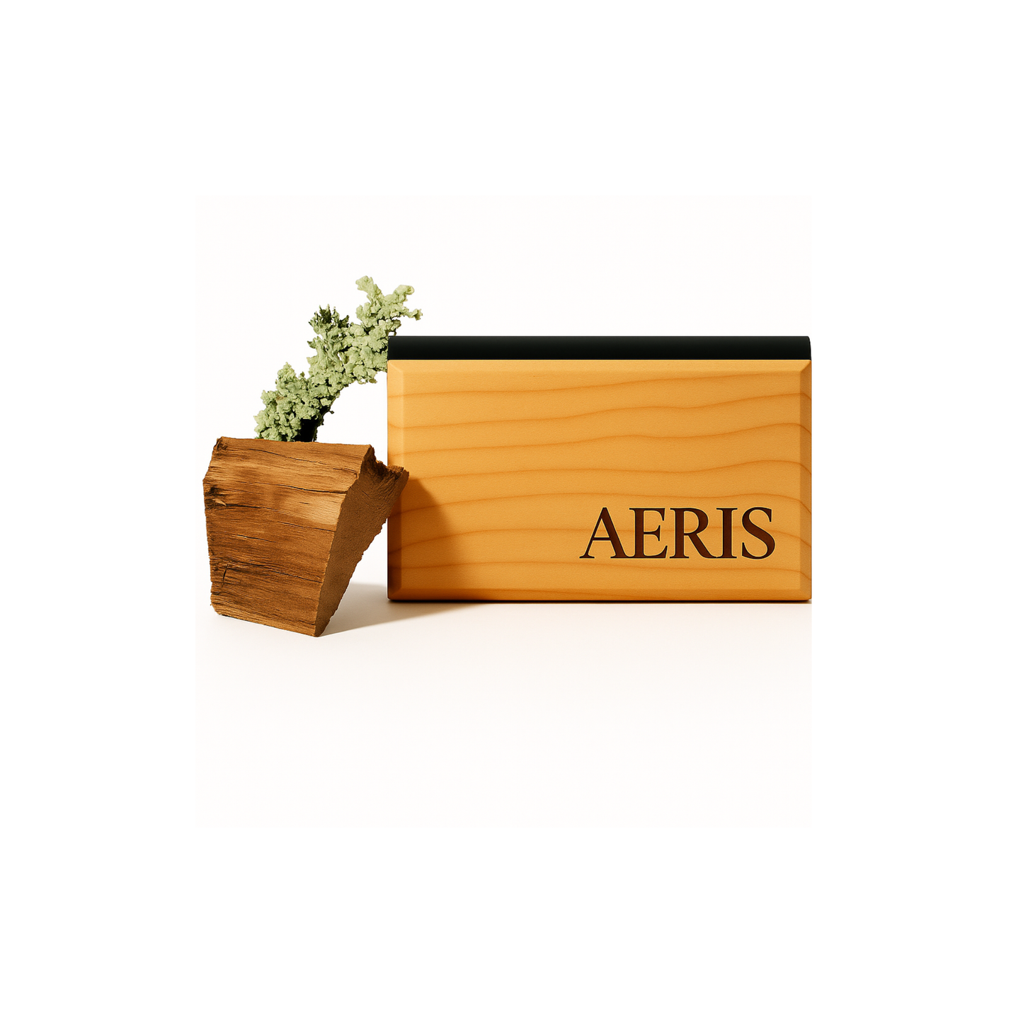 AERIS Wood Car Air Freshener Starter Kit – Metal Clip + Scented Wood Chip
