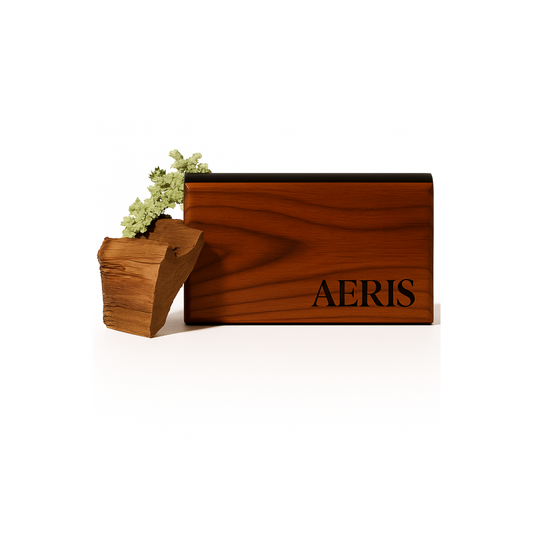 AERIS Wood Car Air Freshener Starter Kit – Metal Clip + Scented Wood Chip