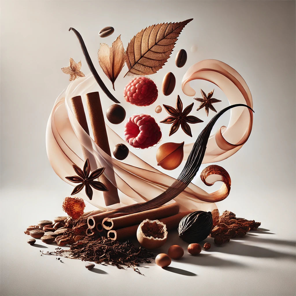 Fragrance notes of Oud pipe cinnamon Raspberry Coffee Tobacco Amber
Liquorice Oud Vanilla Tonkabean.
